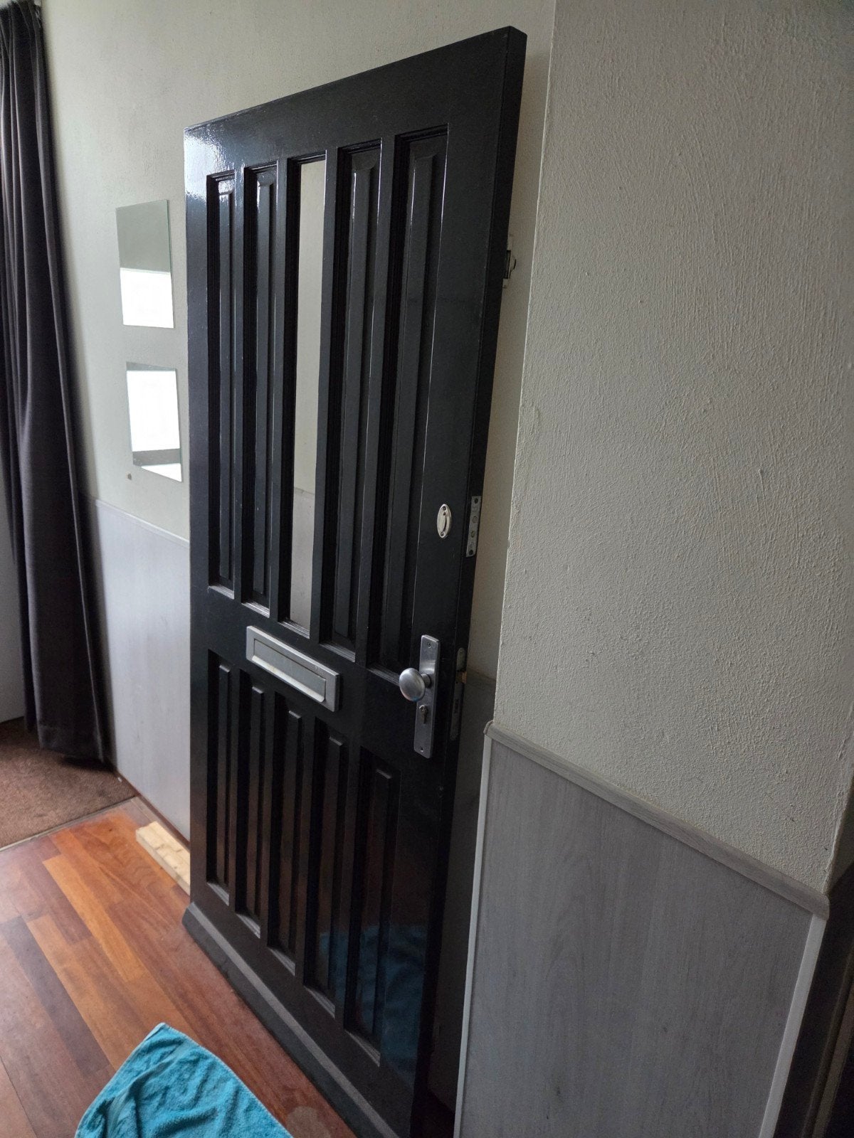 2 hardhouten buiten deuren, Doe-het-zelf en Verbouw, Gebruikt, Ophalen of Verzenden, Buitendeur, 200 tot 215 cm