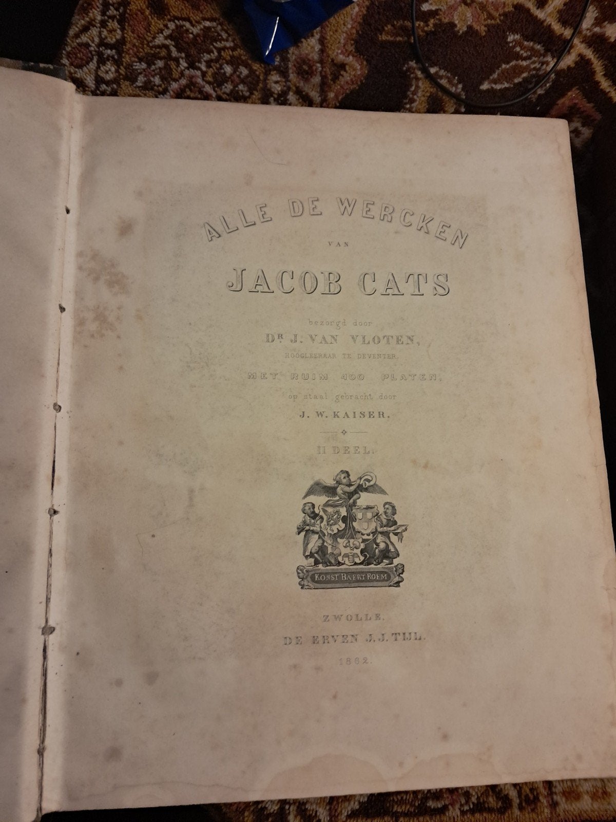 Alle de Werken van Jacob Cats - Deel II (1862), Ophalen of Verzenden, Jacob Cats