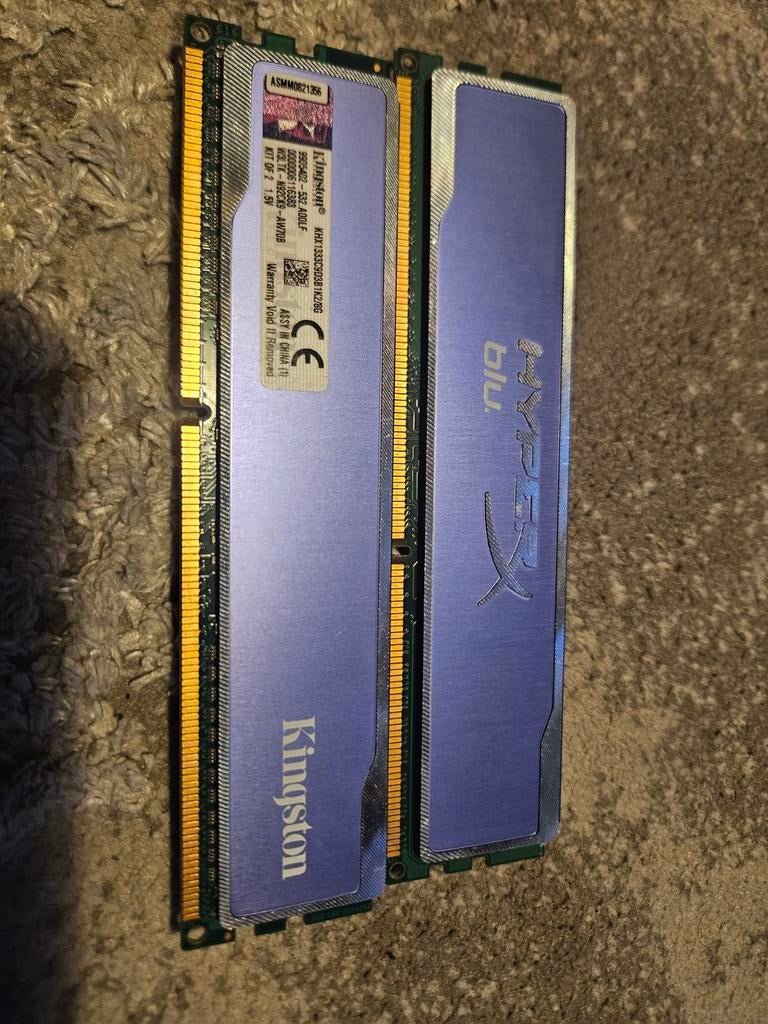 Kingston HyperX Blu DDR3 RAM Geheugen (2x 4GB), Computers en Software, RAM geheugen, Gebruikt, Server, 8 GB, DDR3