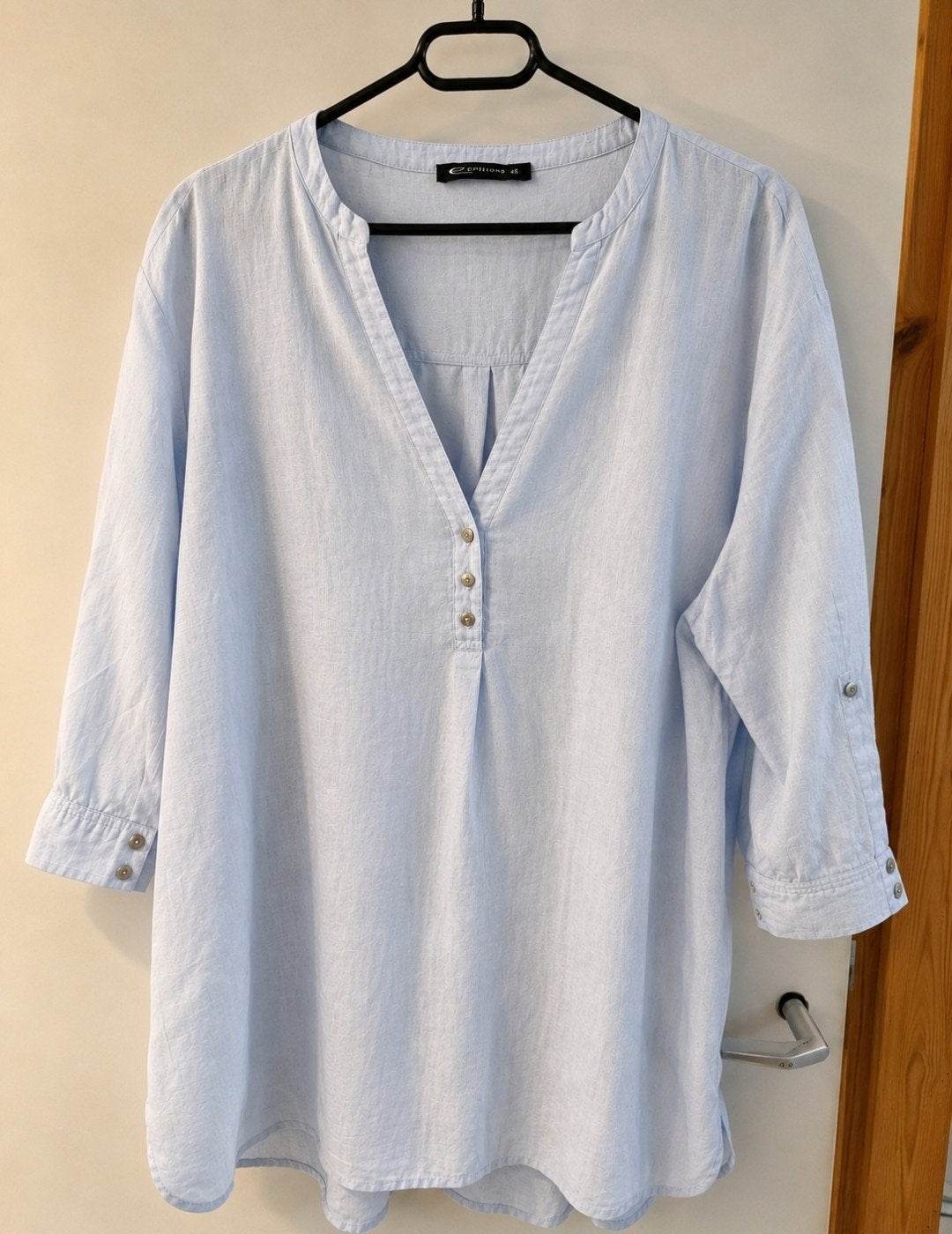 Lichtblauwe blouse van Expresso, maat 46, Maat 46/48 (XL) of groter, Ophalen of Verzenden, Gedragen, Expresso