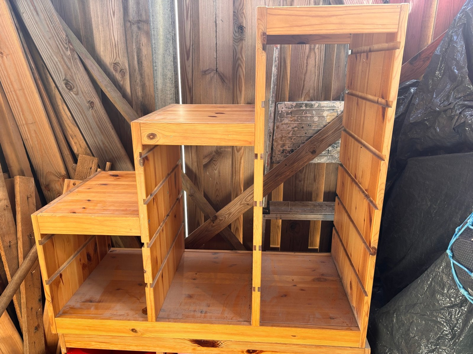 Houten opbergkast met bakken, ideaal voor speelgoed, Ophalen of Verzenden, Gebruikt, Kast
