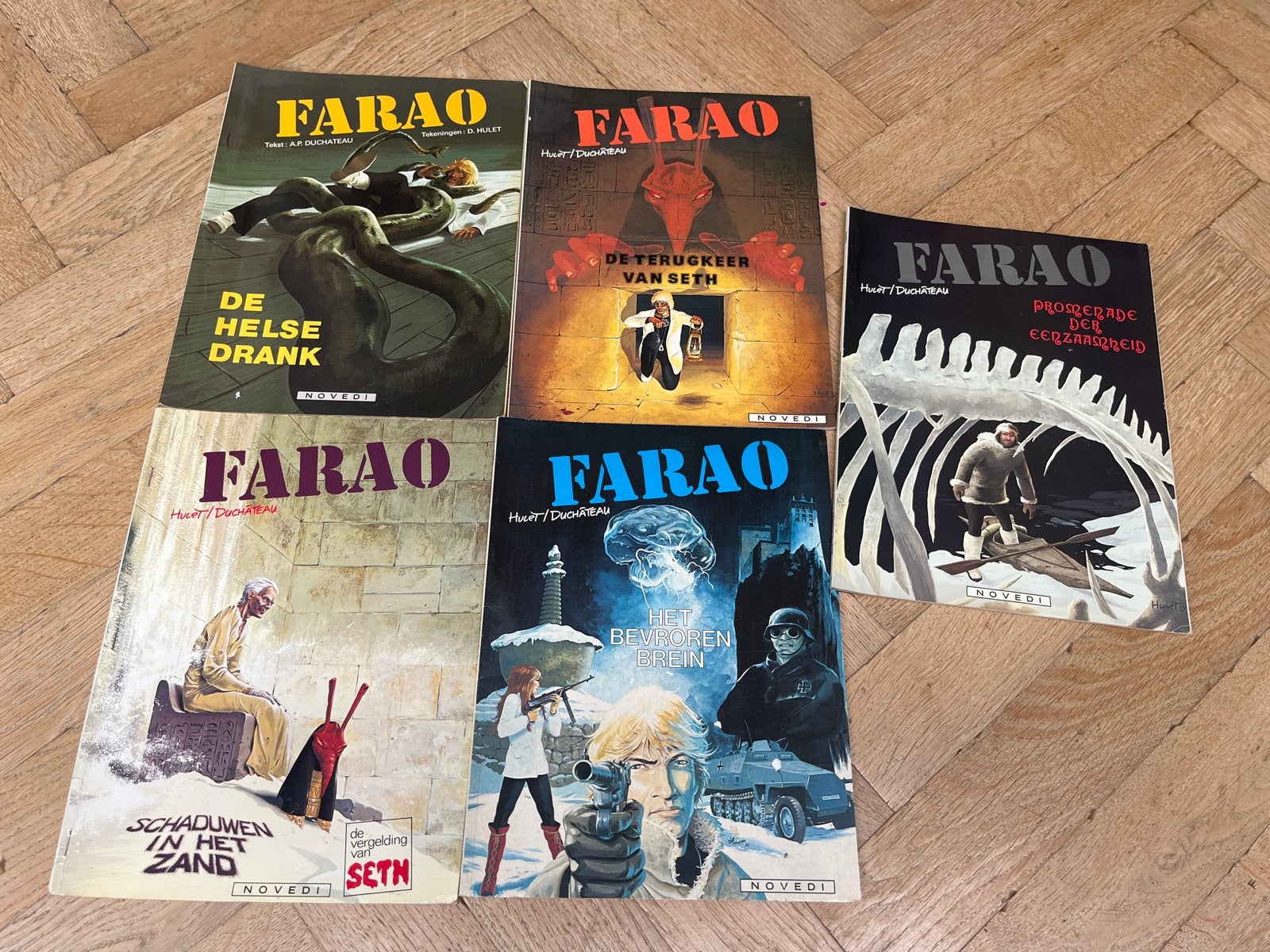 Farao stripboeken - 6 delen van Hulet/Duchâteau, Meerdere stripboeken, Ophalen of Verzenden, Gelezen