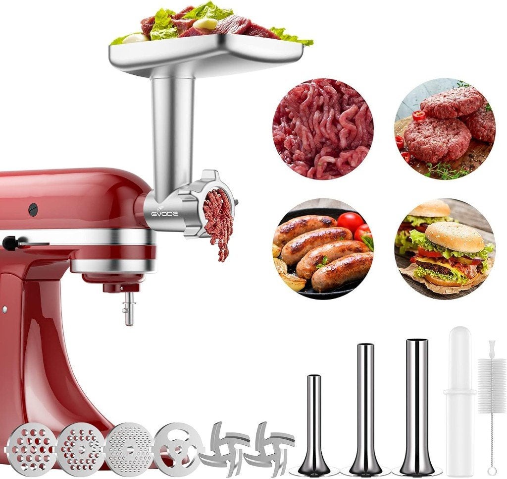 Vleesmolen-opzetstuk voor KitchenAid, 4 liter of meer, Ophalen of Verzenden, Nieuw, 3 snelheden of meer