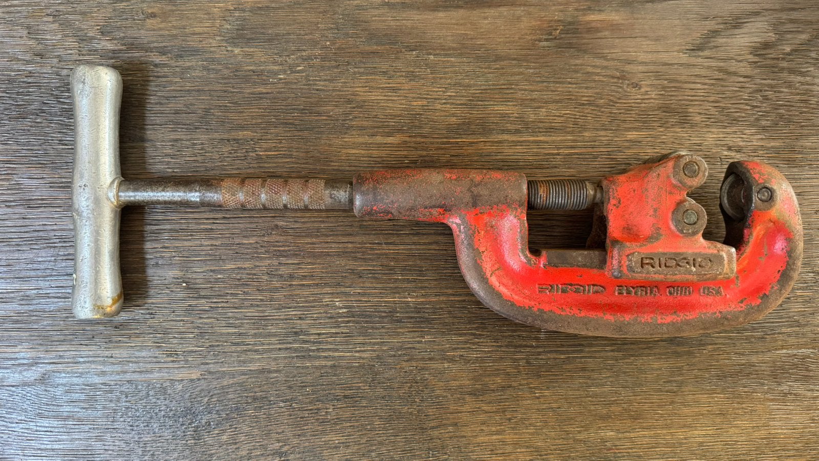 Ridgid no 202 pijpsnijder, Doe-het-zelf en Verbouw, Gereedschap | Handgereedschap, Ophalen of Verzenden, Gebruikt, Snijgereedschap