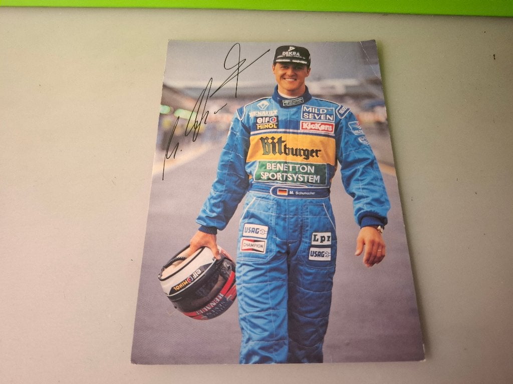 Ansichtkaart - Michael Schumacher (Benetton), Ophalen of Verzenden, Gebruikt, Formule 1