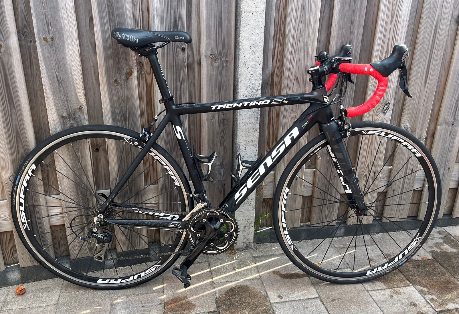 Sensa Trentino SL framemaat 52 Shimano 105, 28 inch, Gebruikt, Velgrem, 15 tot 20 versnellingen
