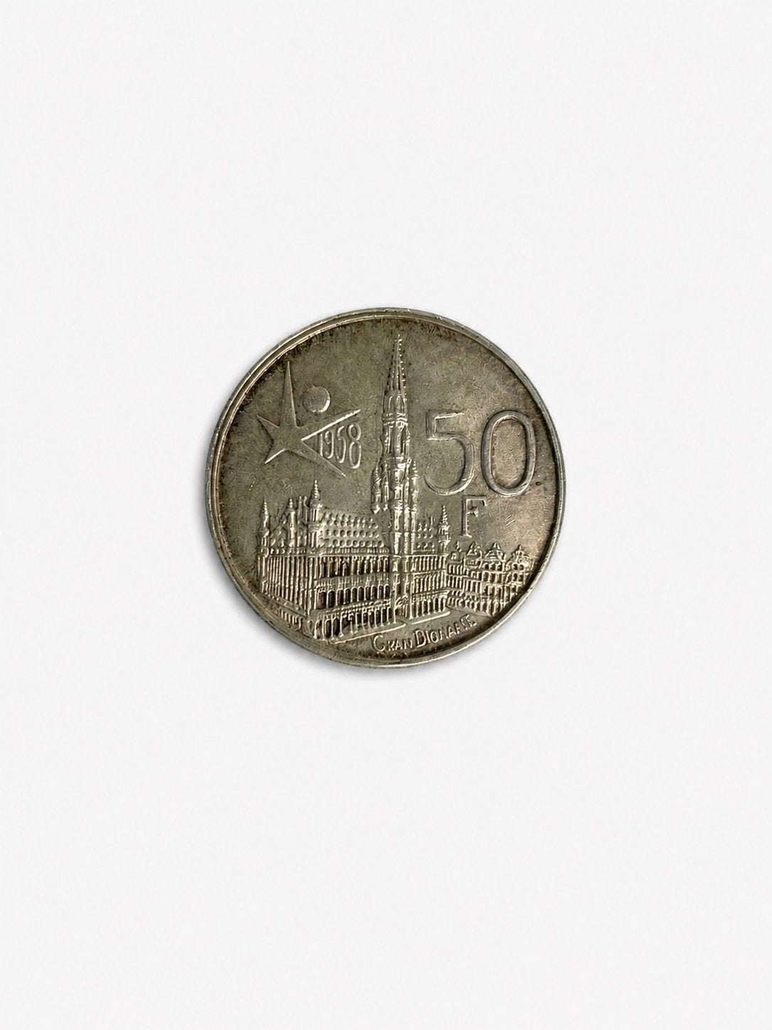 set van 5 belgische zilveren 50 frank munten expo 58, Setje, Zilver, Ophalen of Verzenden, Zilver