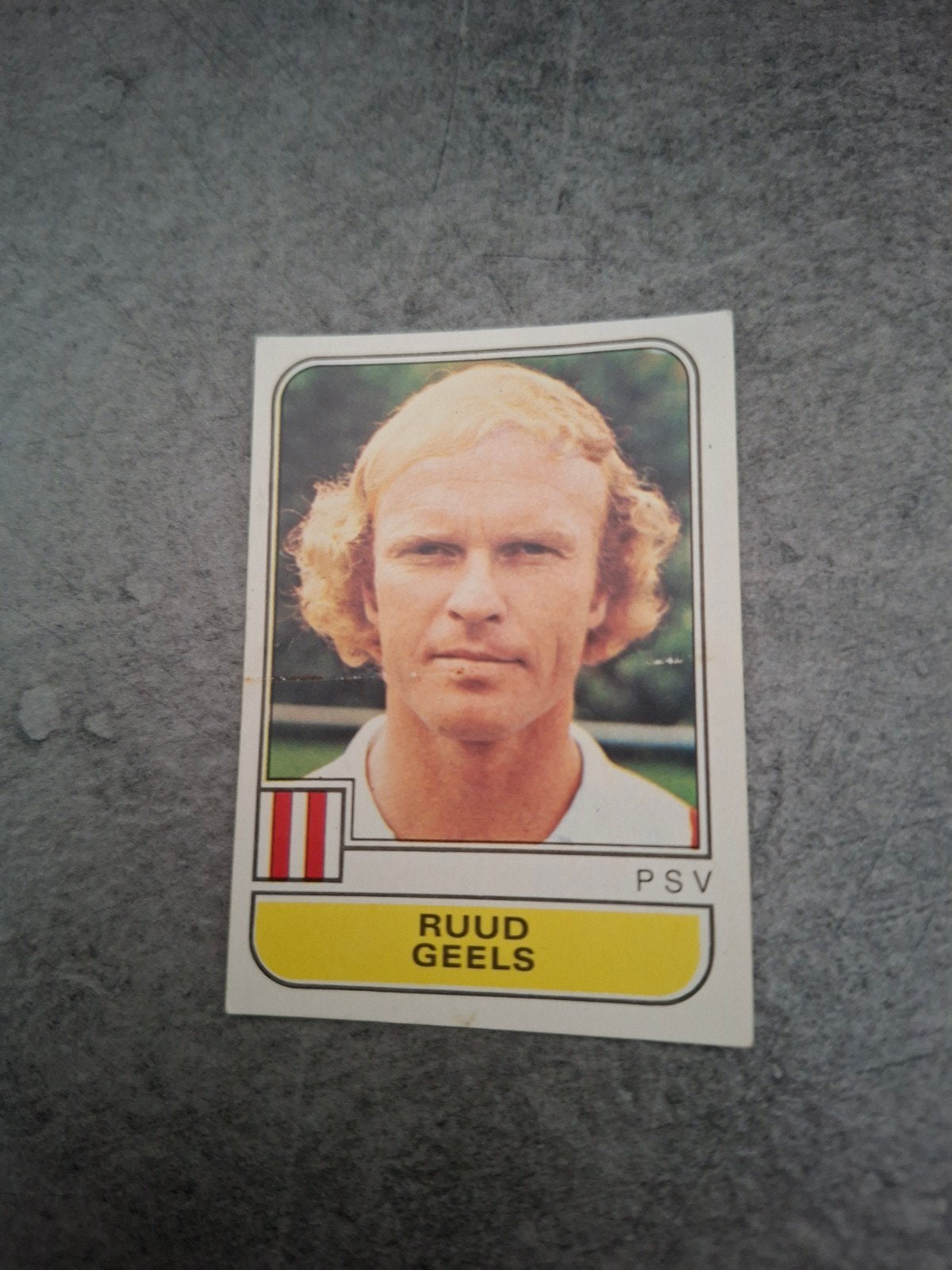 Panini sticker Voetbal 82. Ruud Geels PSV Eindhoven., Ophalen of Verzenden, Zo goed als nieuw, Sticker