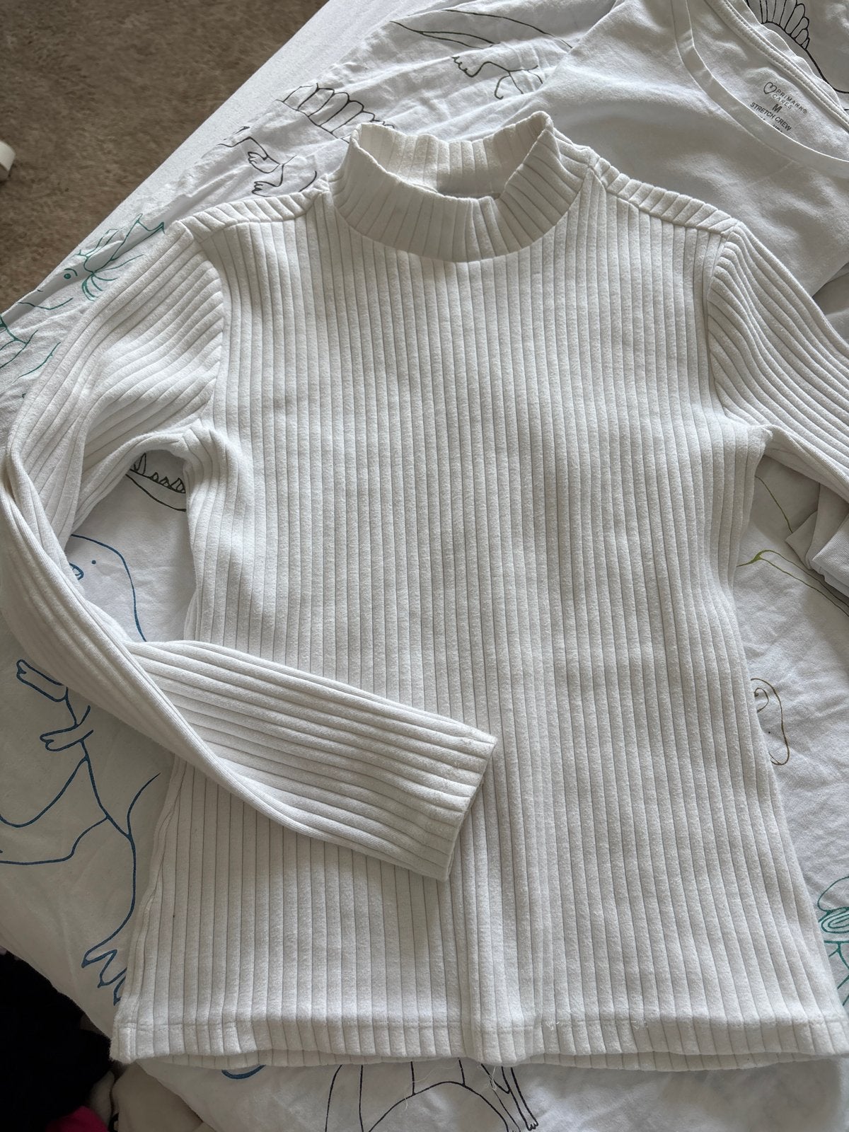 Witte ribstof coltrui van Retour Jeans, maat 164, Ophalen, Zo goed als nieuw, Meisje, Trui of Vest