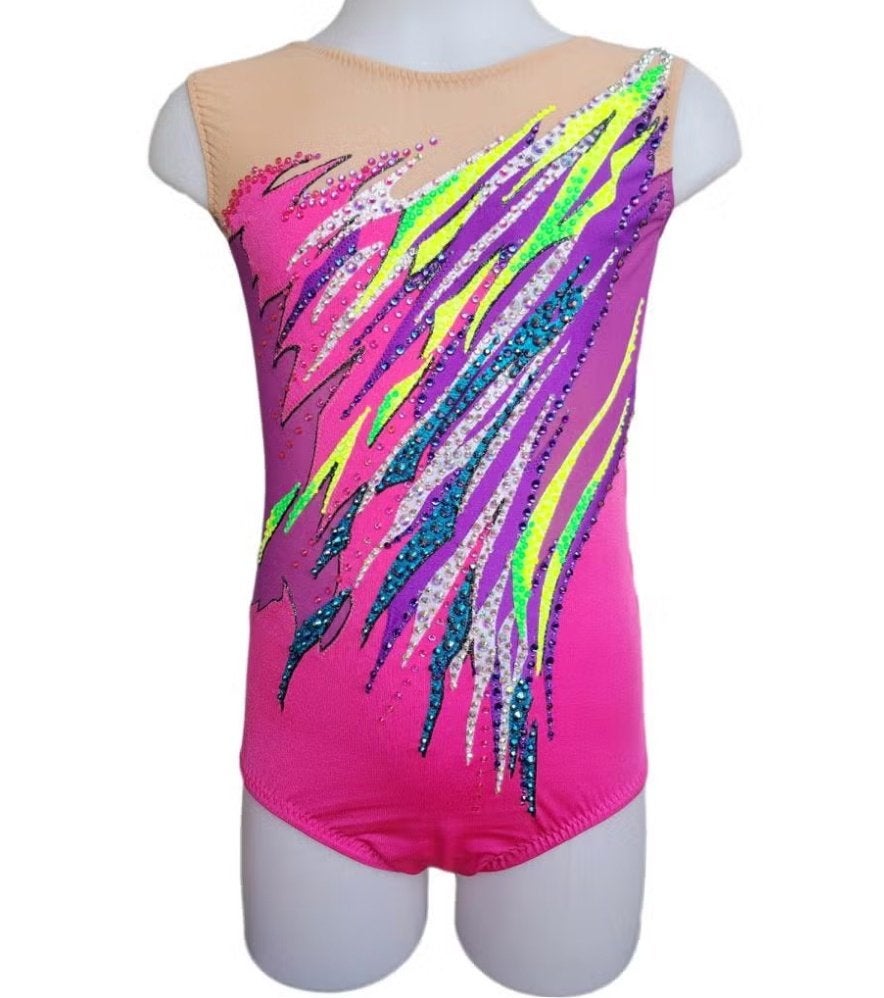 Nieuw ritmische gymnastiek pakje roze maat 140, Sport en Fitness, Nieuw, Roze, Turnpak(je), Kindermaat 122 t/m 140