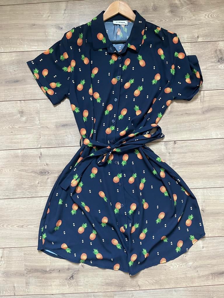 InShape jurk blauw XL tuniek blouse donkerblauw, Blauw, Maat 42/44 (L), Ophalen of Verzenden, Zo goed als nieuw