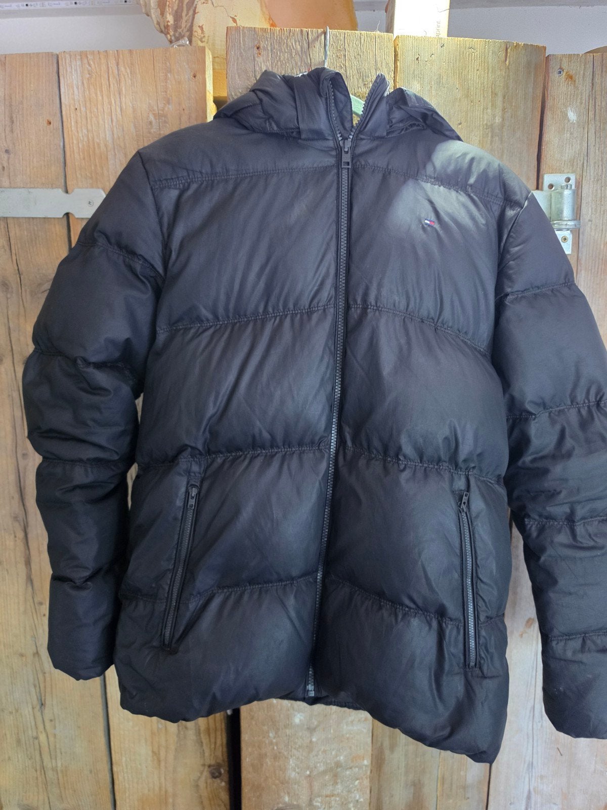 Tommy Hilfiger Puffer Jas Zwart Maat 176, Ophalen of Verzenden, Jongen, Jas, Tommy Hilfiger