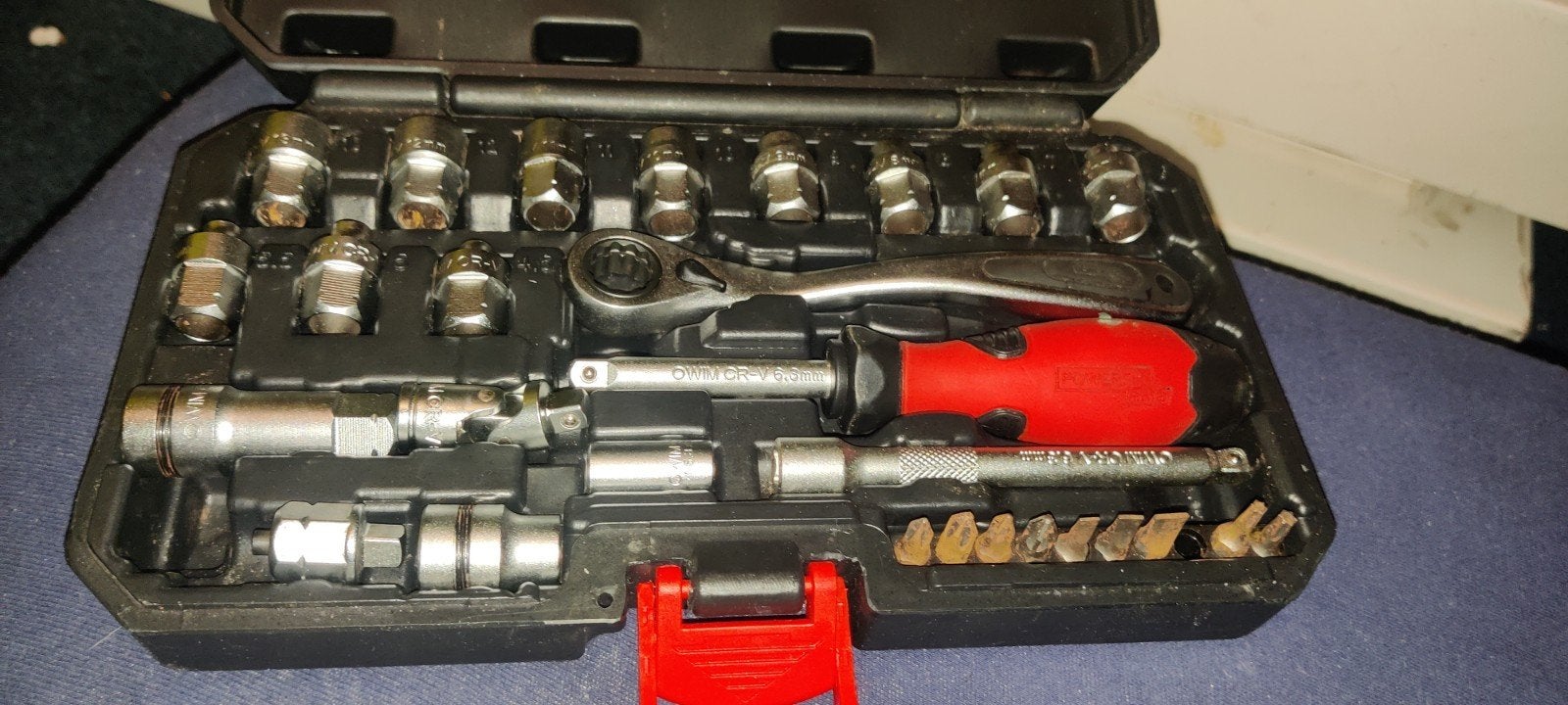 Powerfix Profi+ doppenset met ratel en bits, Ophalen, Gebruikt, Gereedschapsset, Overige merken