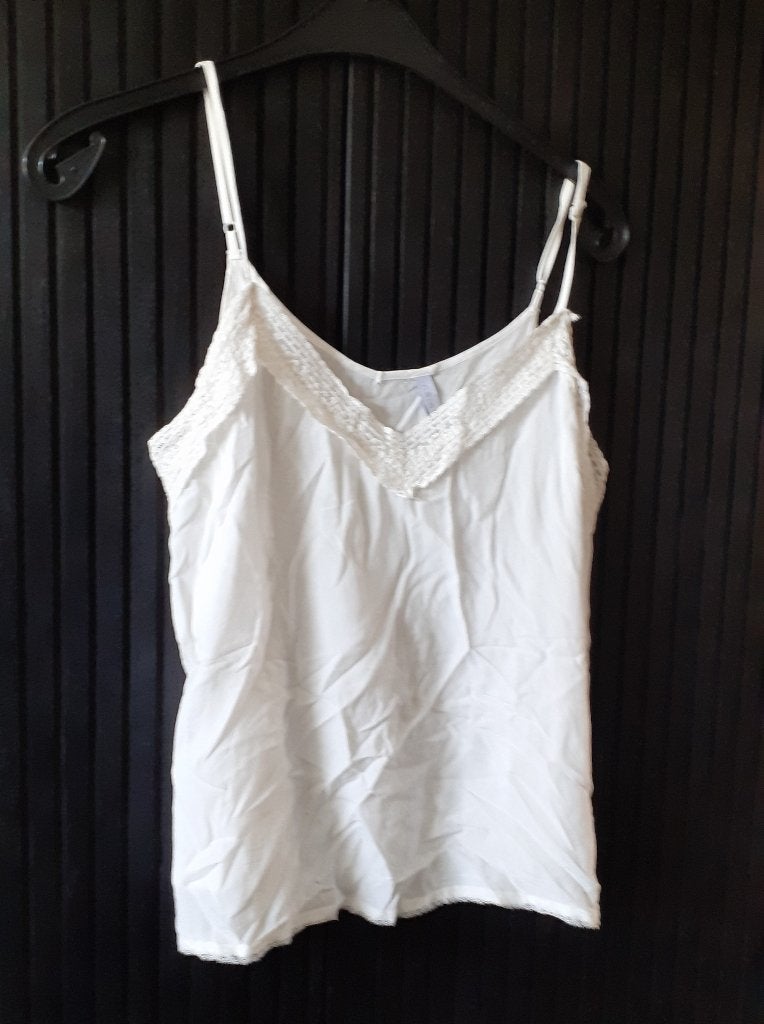Spaghetti Top maat XL, Wit, Maat 46/48 (XL) of groter, Ophalen of Verzenden, Zo goed als nieuw
