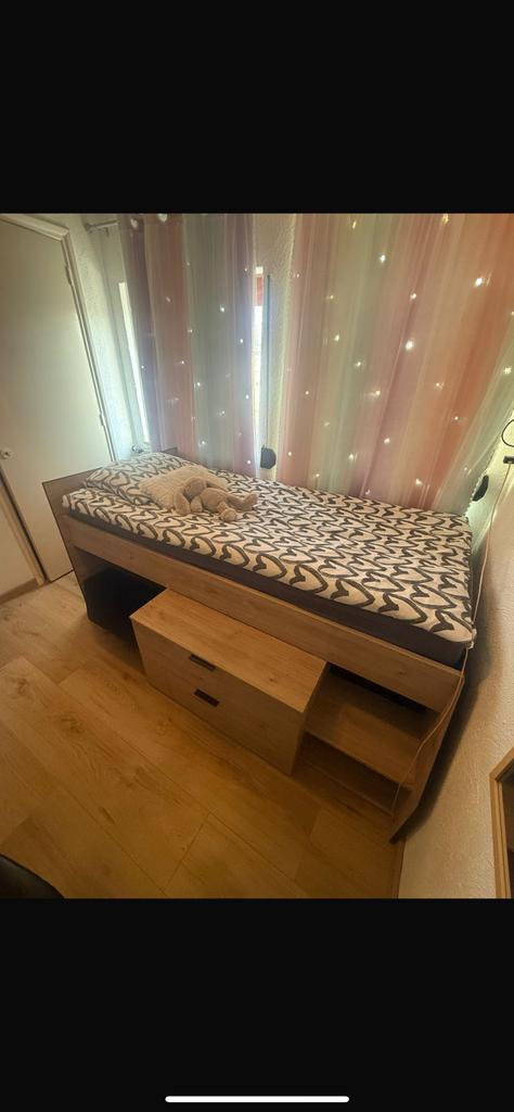 Bed 90/200, 90 cm, Eenpersoons, Wit, Ophalen of Verzenden