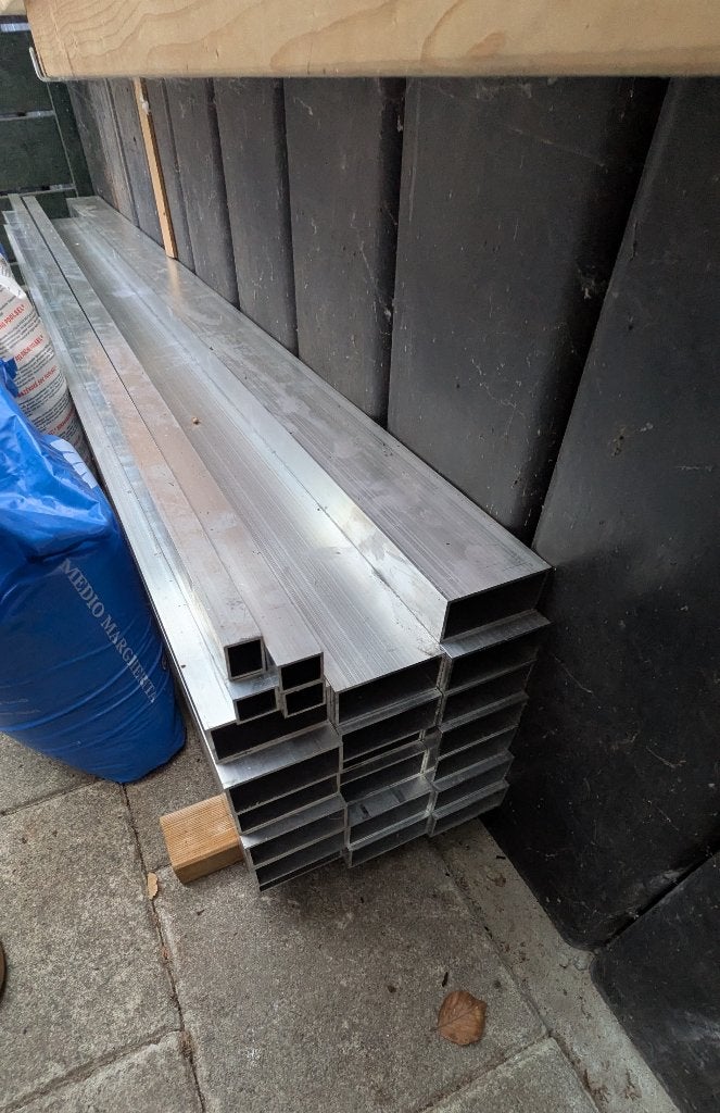 ALUMINIUM KOKERPROFIEL 6060 T6 90 X 40 X 3 MM L = 1915.0 mm, Ophalen, Nieuw, Aluminium