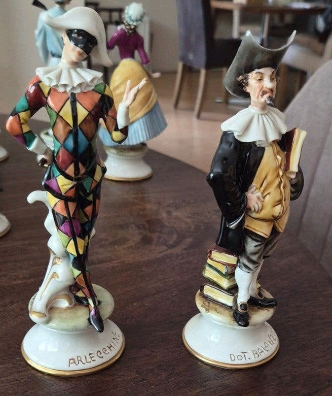 Capodimonte Commedia dell'arte., Antiek en Kunst, Ophalen