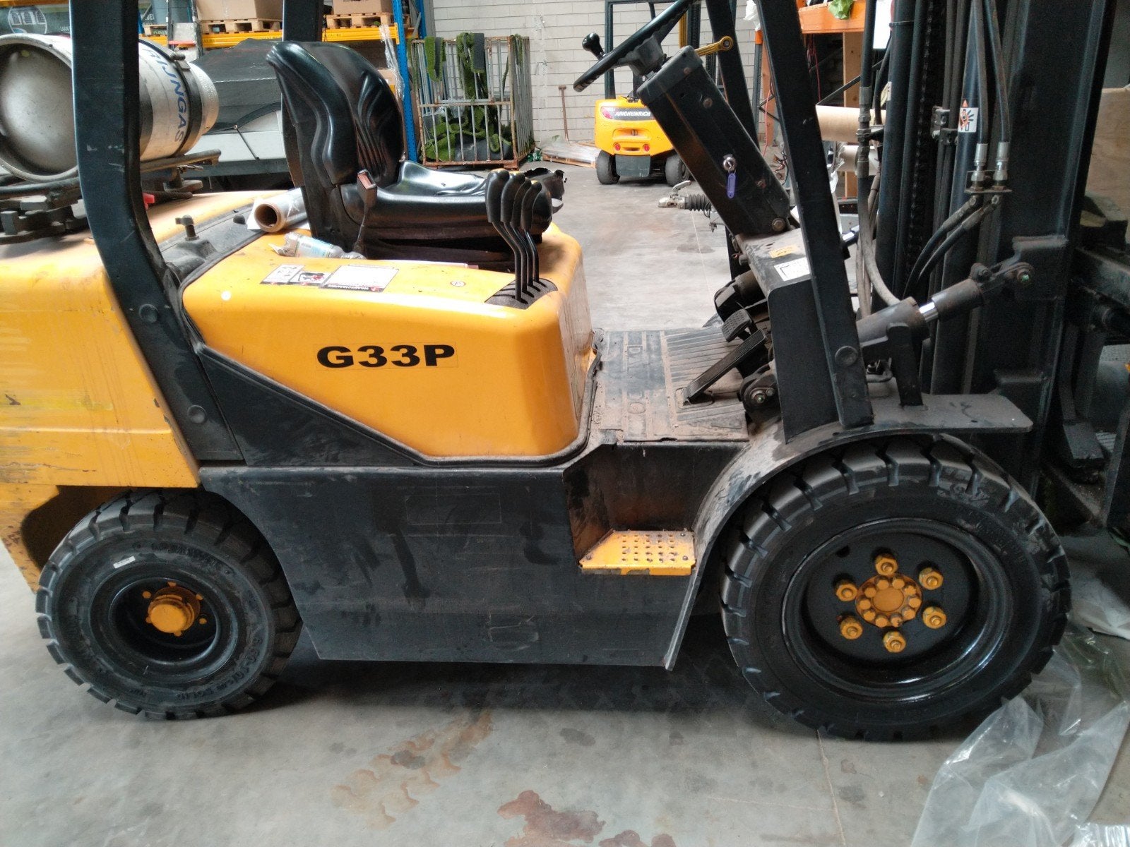 Nette Heftruck 3T LPG , 3300kg , 6 meter mast met lepels, 3000 tot 4000 kg, Daewoo, Doosan, Bobcat, Heftruck, Ophalen
