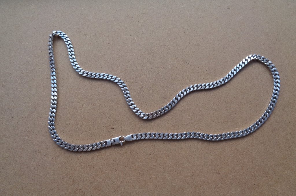 zilveren lange gourmet ketting [591], Sieraden, Tassen en Uiterlijk, Kettingen, Verzenden, Zo goed als nieuw, Zilver, Zilver