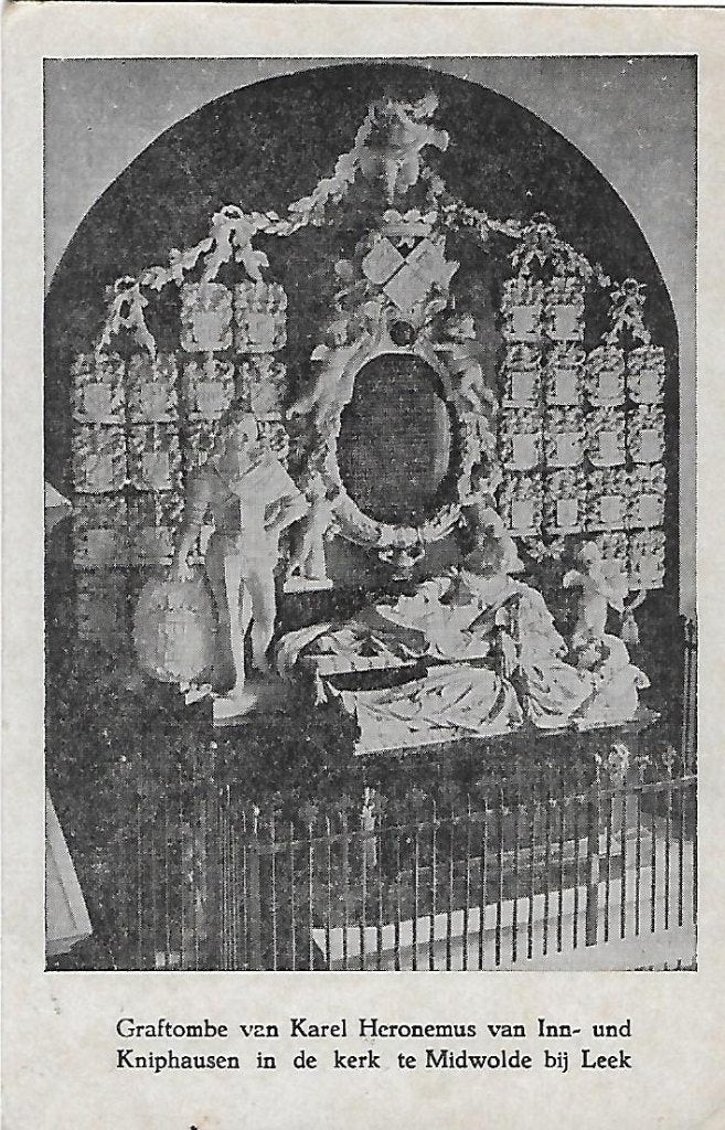 Midwolde graftombe karel heronemus ansichtkaart ( 5091 ), Ophalen of Verzenden, 1960 tot 1980, Gelopen