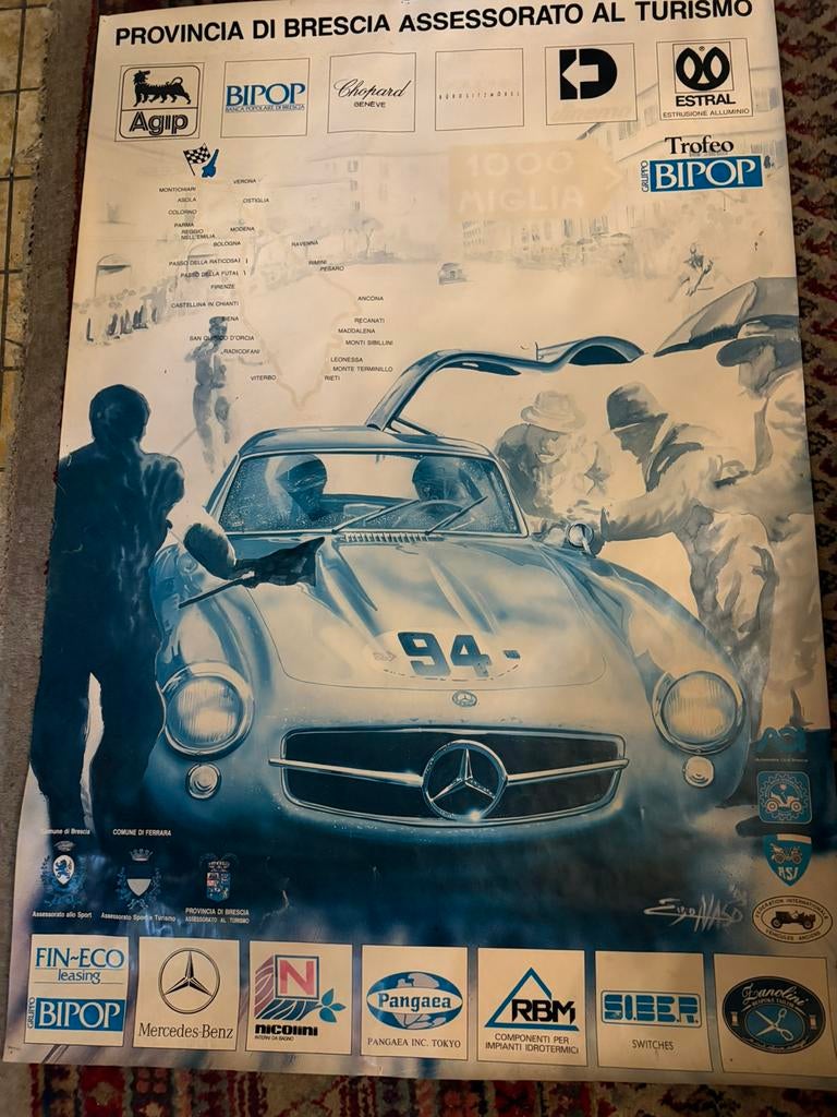 Poster Mille Miglia 1994, Ophalen of Verzenden