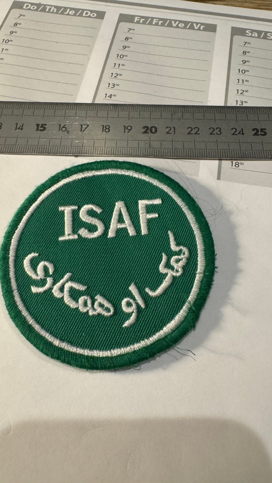 Patch klu isaf, Ophalen of Verzenden, Zo goed als nieuw, Patch, Badge of Embleem