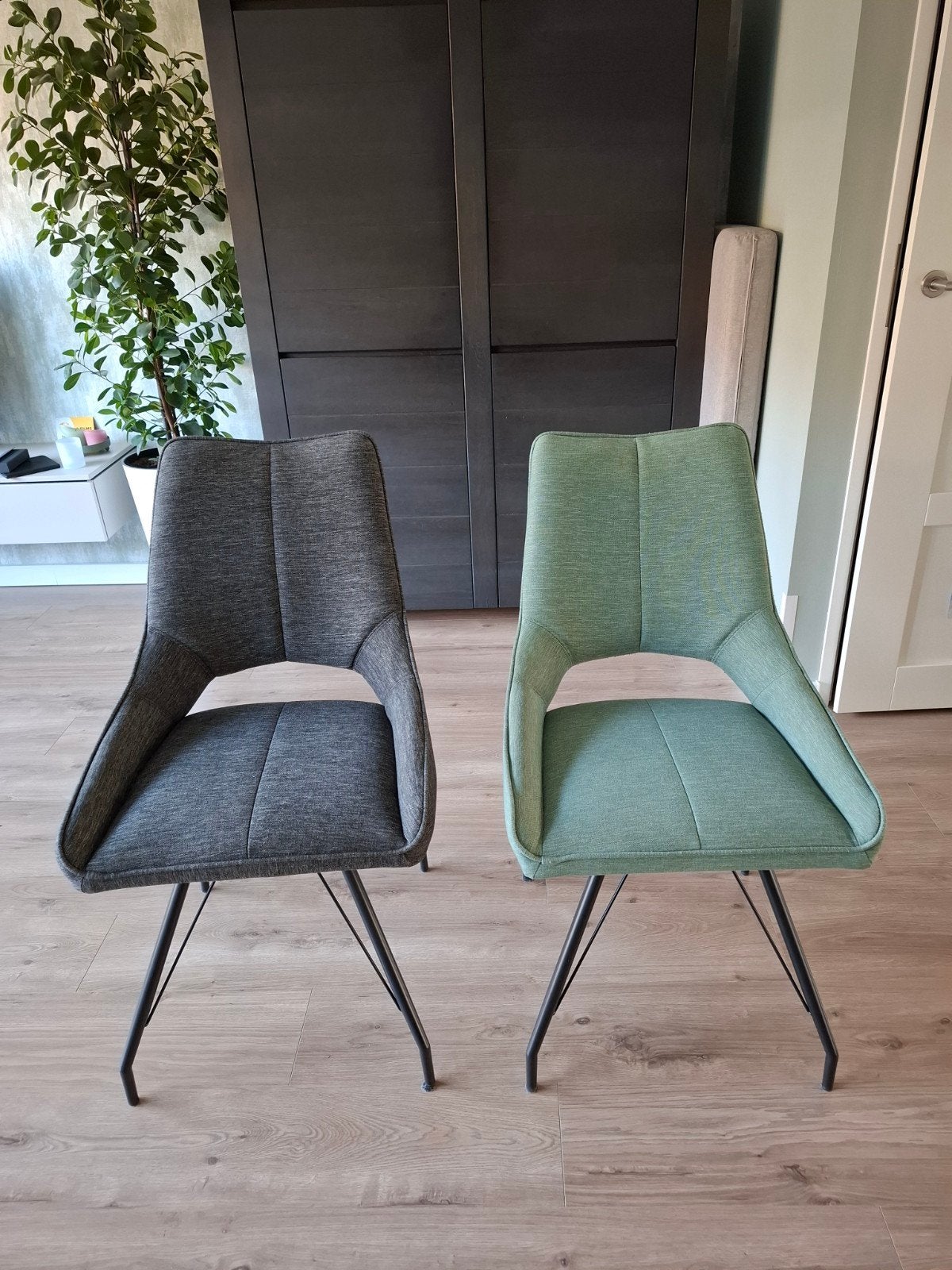 6 eettafelstoelen, Huis en Inrichting, Stoelen, Ophalen, Gebruikt, Overige kleuren, Stof