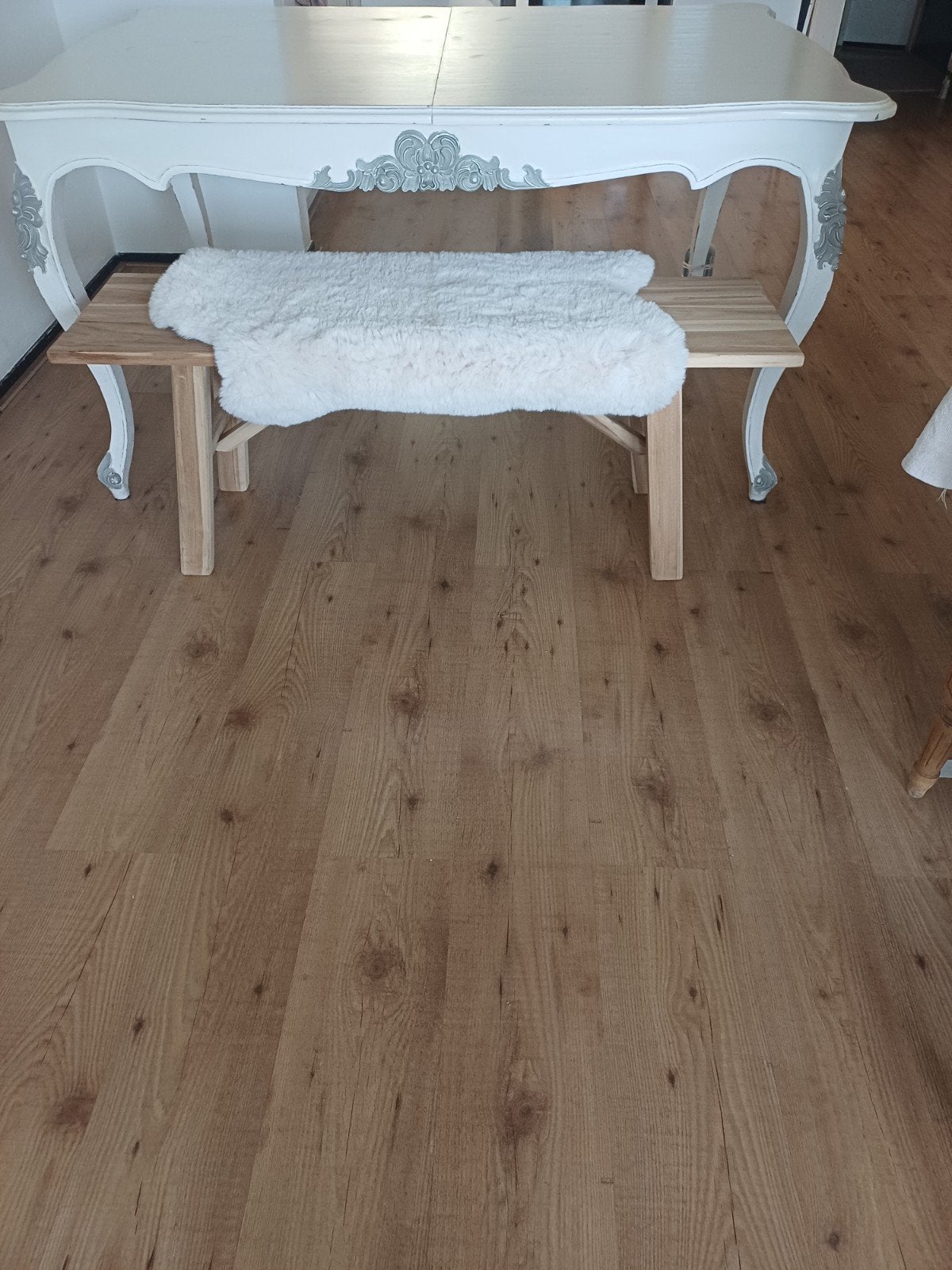 Uitklapbare eettafel - Crème/wit, Ophalen, Gebruikt, 100 tot 150 cm, 50 tot 100 cm