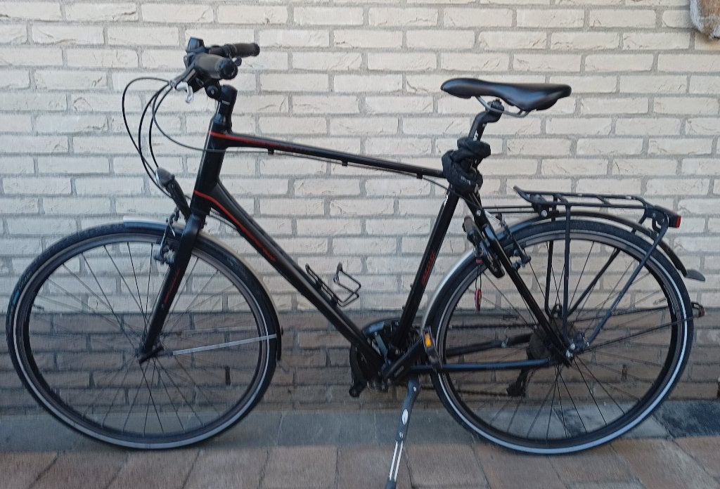 Giant lichtgewicht Herenfiets 18 versn., Ophalen, Gebruikt, Velgrem, Versnellingen