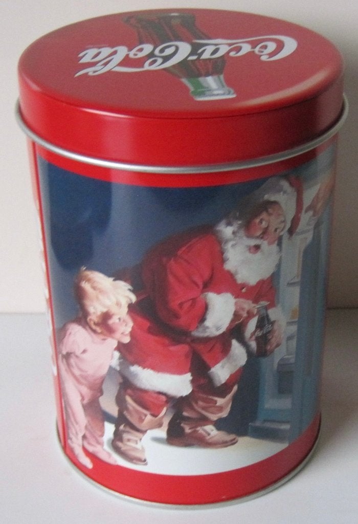 rond blik - bus van Coca Cola met kerstman, Ophalen of Verzenden, Zo goed als nieuw, Overige, Overige merken