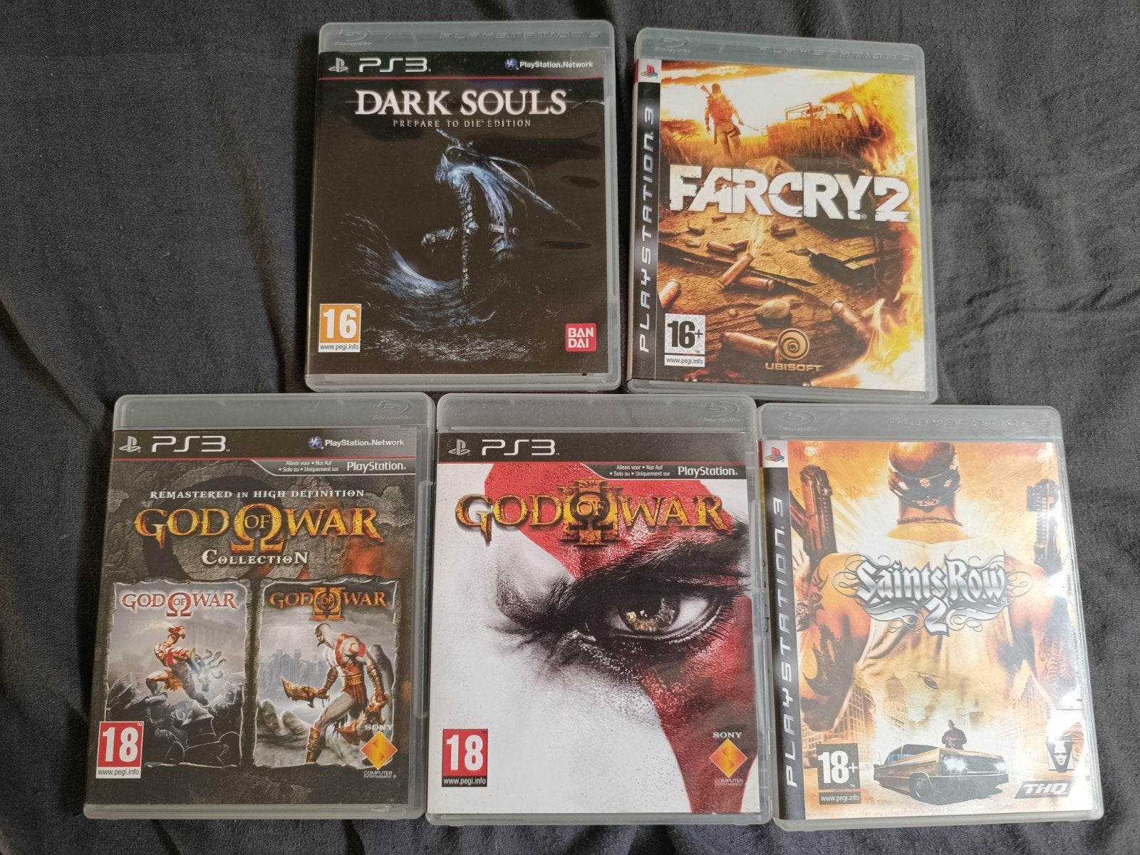 PS3 Games: God of War, Dark Souls, Far Cry 2, Saints Row 2, Avontuur en Actie, Vanaf 18 jaar, Ophalen of Verzenden, Zo goed als nieuw