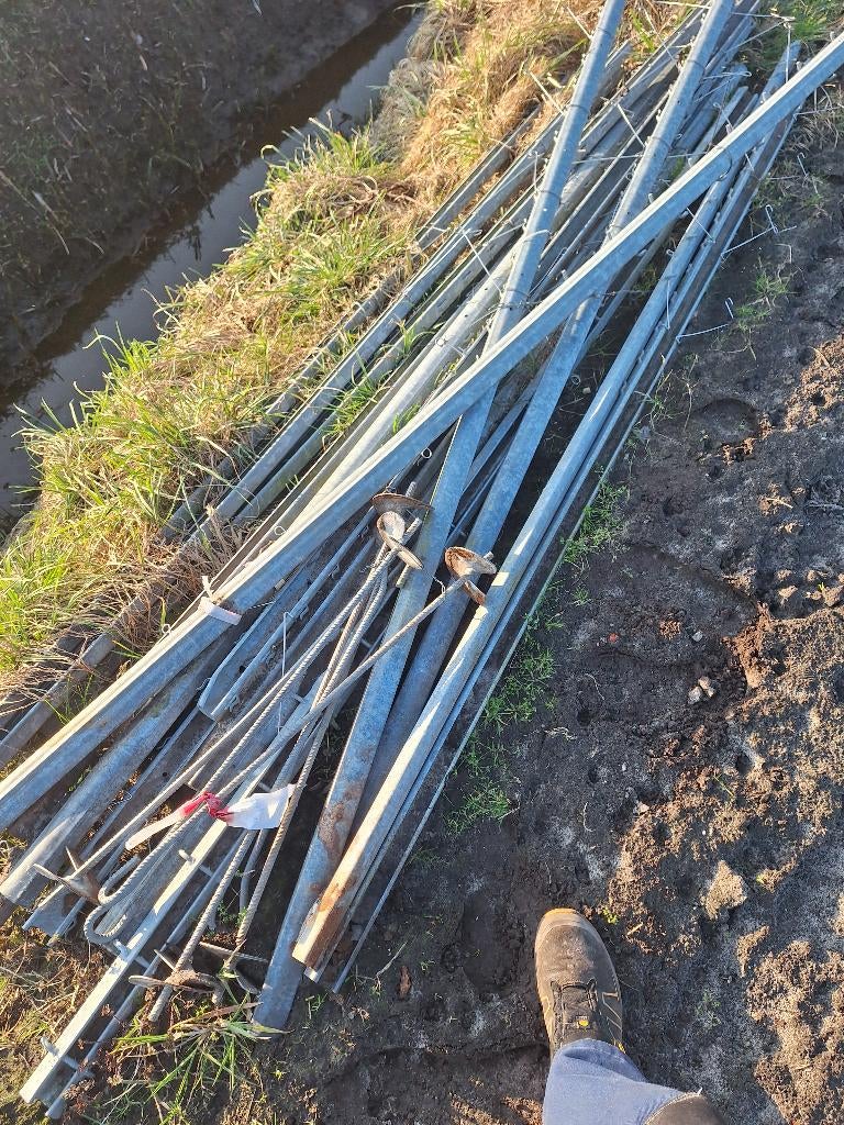 Eindpalen, tussenpalen, grondankers, etc., Ophalen, Gebruikt, 250 cm of meer, Palen