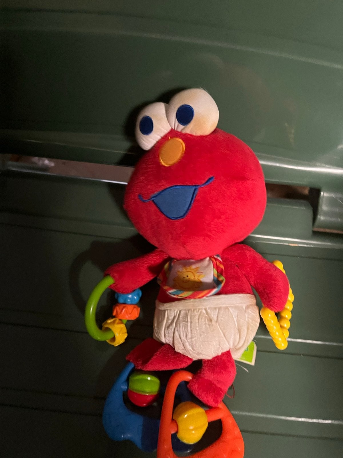 Elmo rammelaar met bijtringen en geluid, Kinderen en Baby's, Ophalen, Gebruikt, Rammelaar, Met geluid