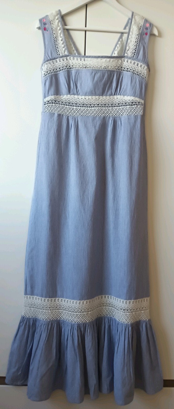 Christophe Sauvat maxi jurk in maat 36 of smalle 38, Kleding | Dames, Jurken, Poupette St Barth, Blauw, Ophalen of Verzenden, Zo goed als nieuw