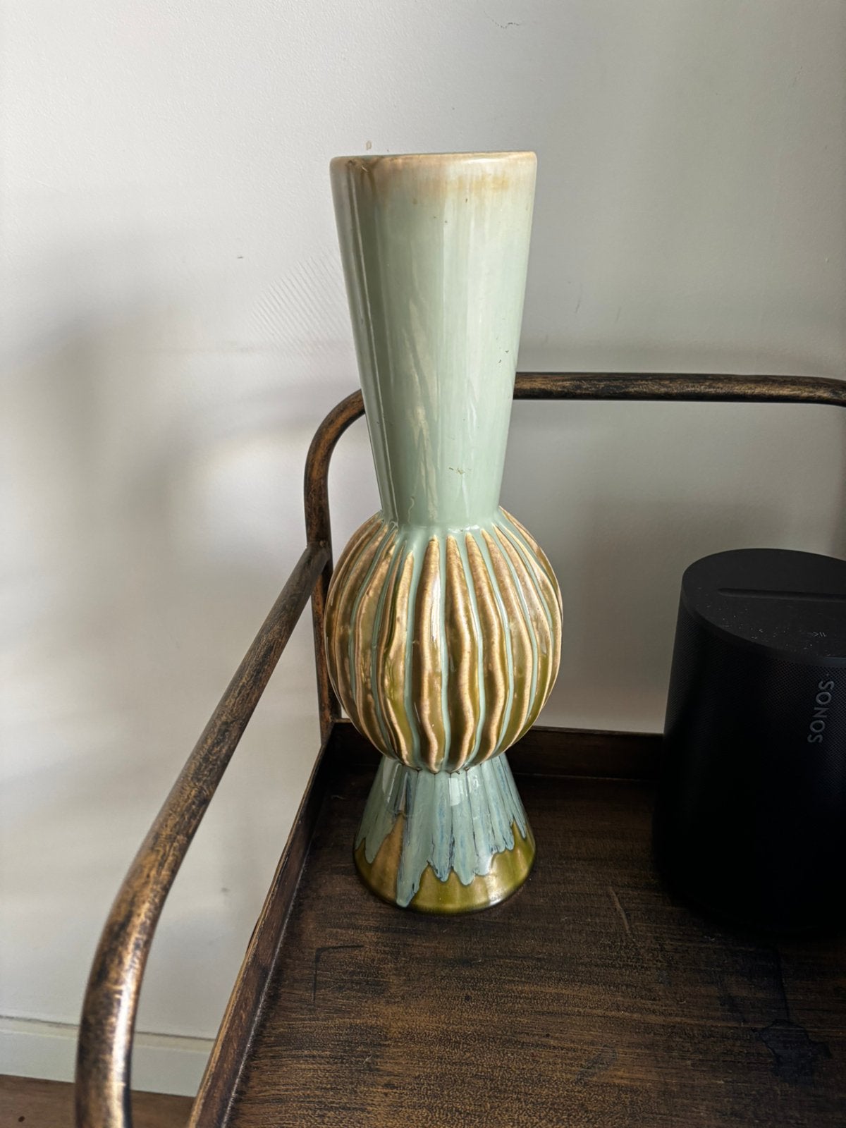 Praxhtige vaas groen goud, Little Things I love i like., Ophalen of Verzenden, Zo goed als nieuw, Goud