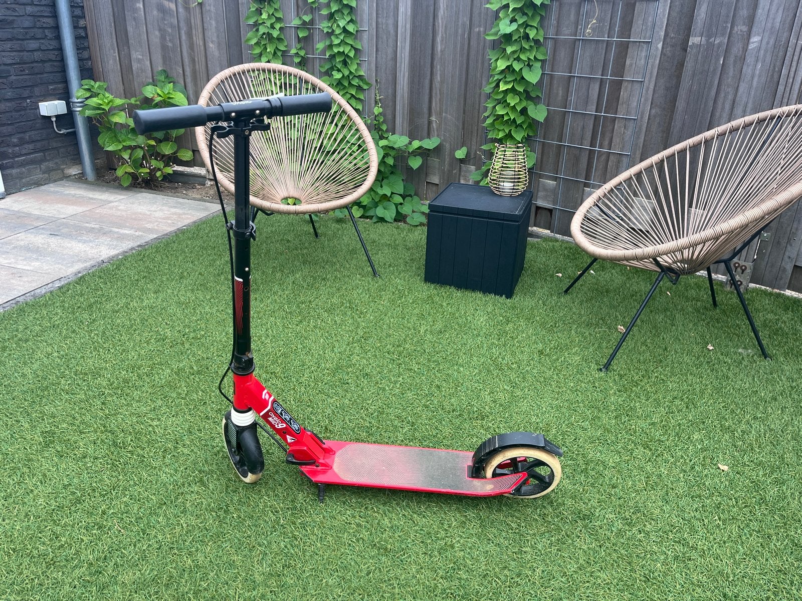 Oxelo Mid 9 step - rood, gebruikt, Fietsen en Brommers, Steps, Gebruikt, Gewone step, Ophalen