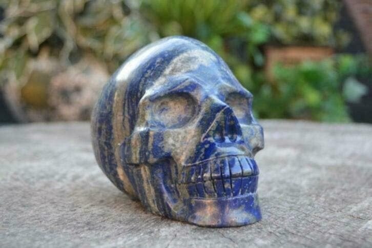 029.3 Kristallen Lapis Lazuli schedel XXL, Ophalen of Verzenden, Mineraal