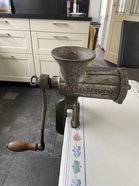 gehaktmolen vleesmolen vintage retro oud, Ophalen of Verzenden