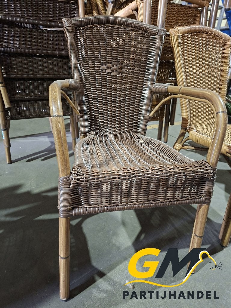 Partij gebruikte stapelbare horeca terrasstoelen, Ophalen, Gebruikt, Overige materialen, Stapelbaar