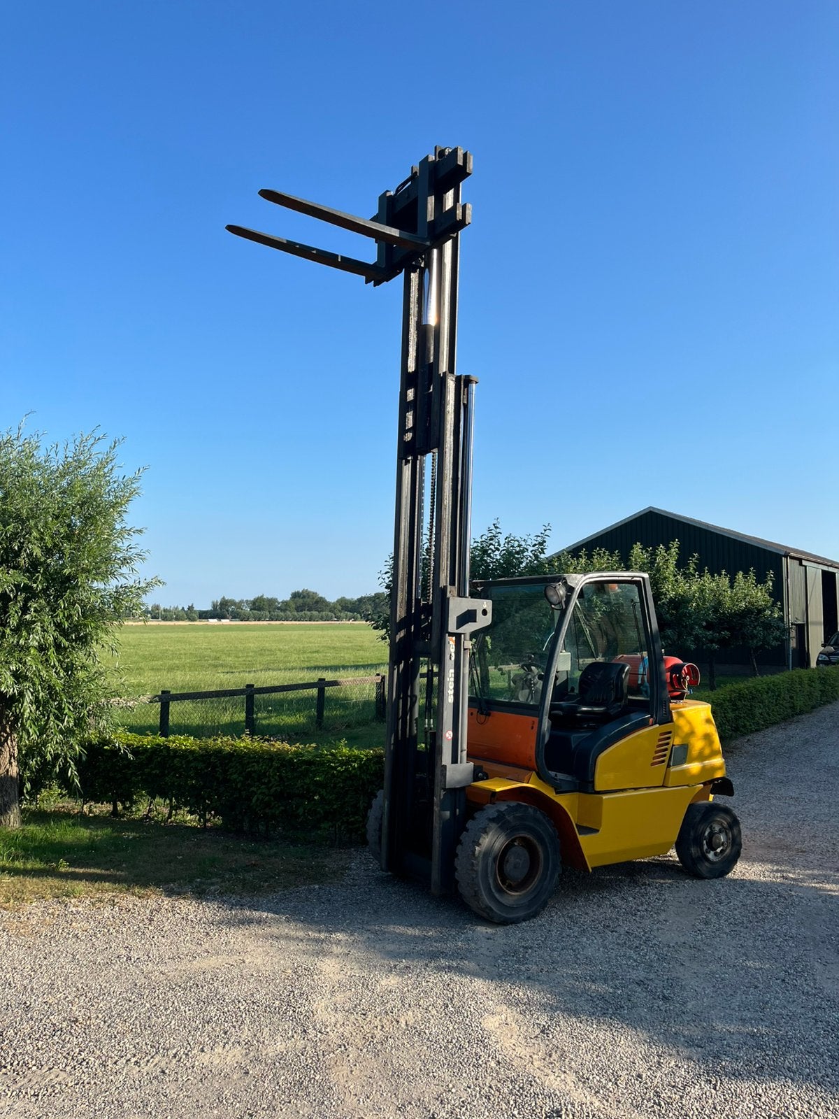Steinbock fg4000 triplo-Sideshift-freelift 6cil lpg netjes✅, 1000 tot 2000 kg, Ophalen of Verzenden, LPG, Heftruck