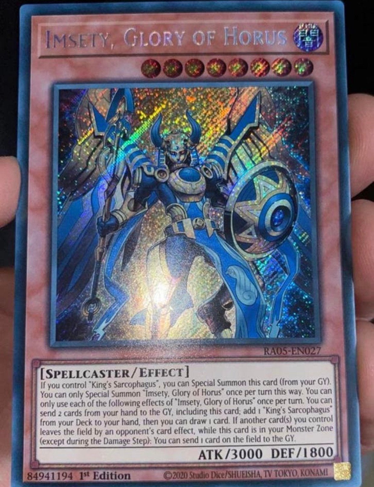 Yu-Gi-Oh! Imsety, Glory of Horus RA05 1st Edition !, Hobby en Vrije tijd, Verzamelkaartspellen | Yu-gi-Oh!, Ophalen of Verzenden