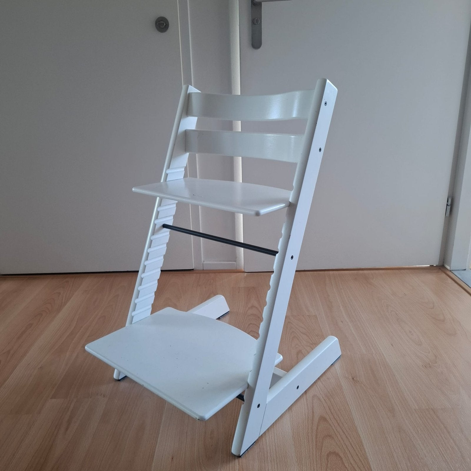 Stokke Tripp Trapp kinderstoel wit, Ophalen, Gebruikt, Meegroeistoel