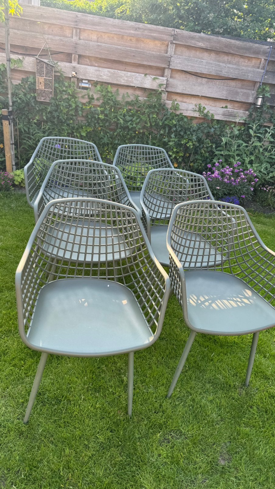 6 stuks tuinstoel/kuipstoel webbing Kwantum, Tuin en Terras, Tuinstoelen, Ophalen, Gebruikt, Kunststof