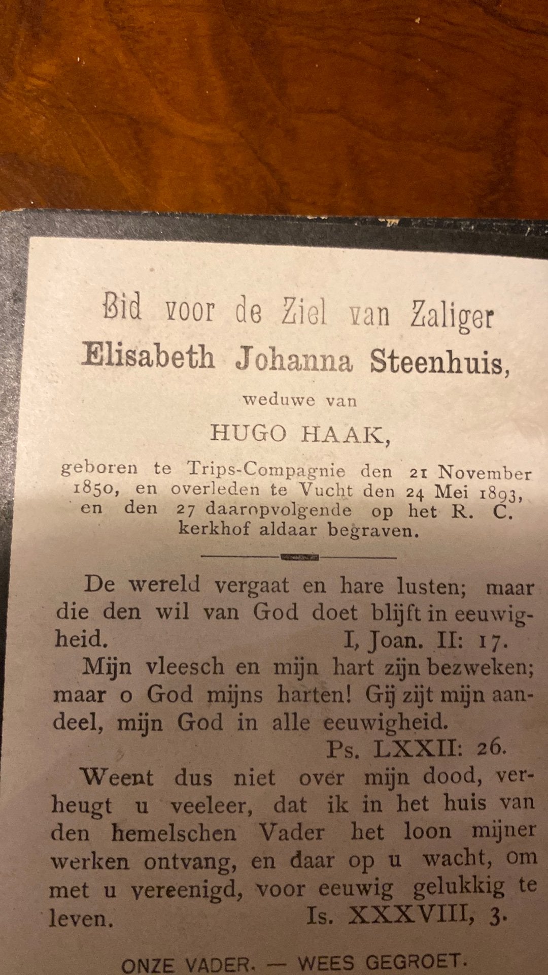 EJ Haak - Steenhuis 1850 Tripscompagnie 1893 Vught, Ophalen of Verzenden
