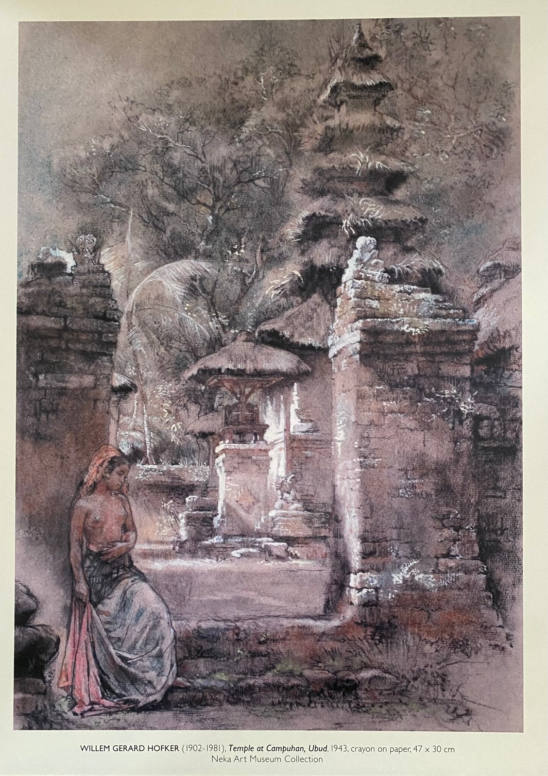 W G Hofker. Temple of Campuhan, Ophalen of Verzenden