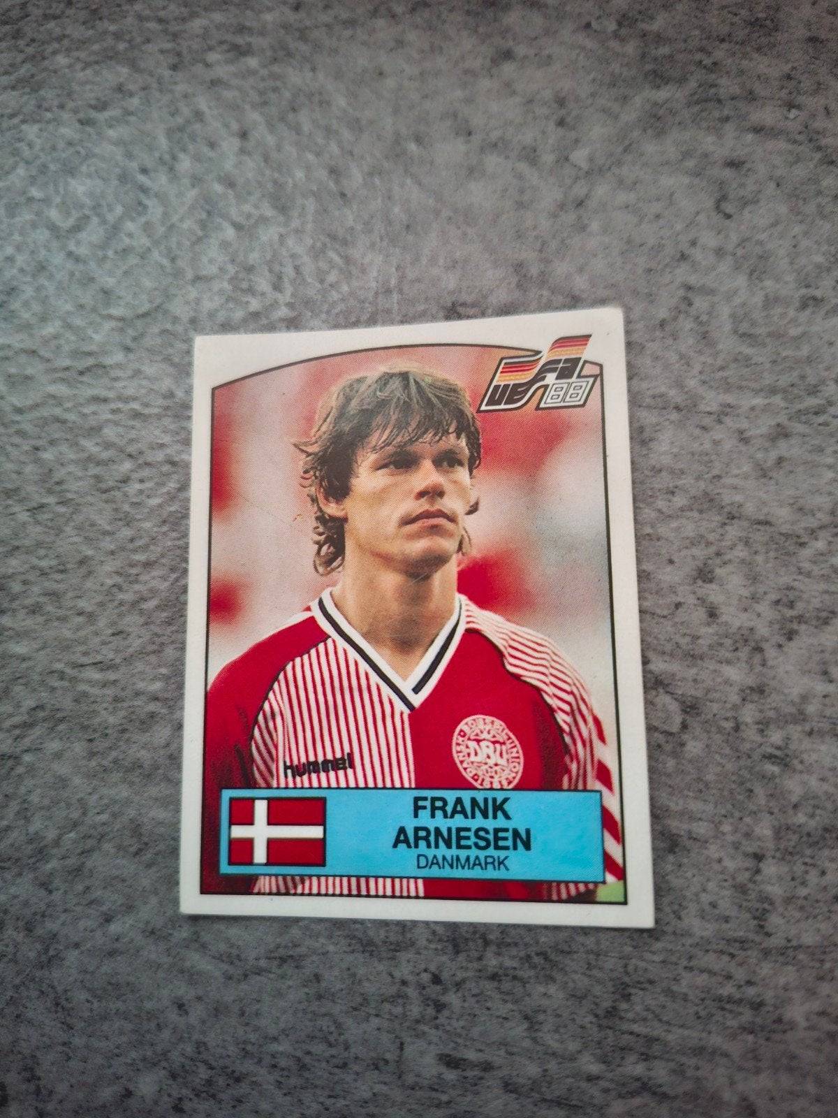 Panini sticker Euro 88 Duitsland. Frank Arnesen Denemarken., Ophalen of Verzenden, Zo goed als nieuw, Sticker