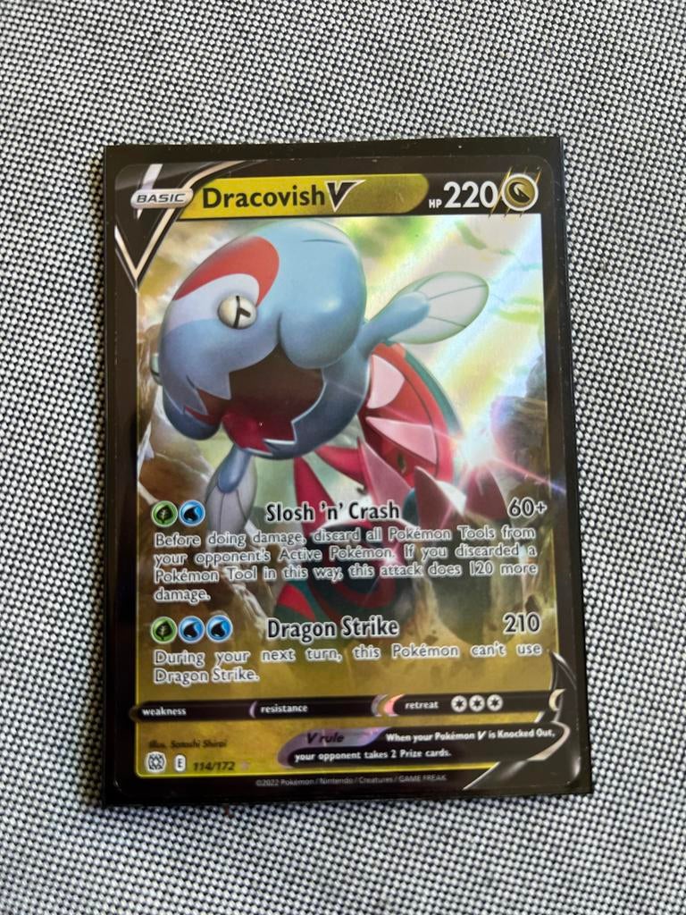 Dracovish V Pokémon Kaart 114/172 - Zo goed als nieuw, Ophalen, Zo goed als nieuw, Losse kaart