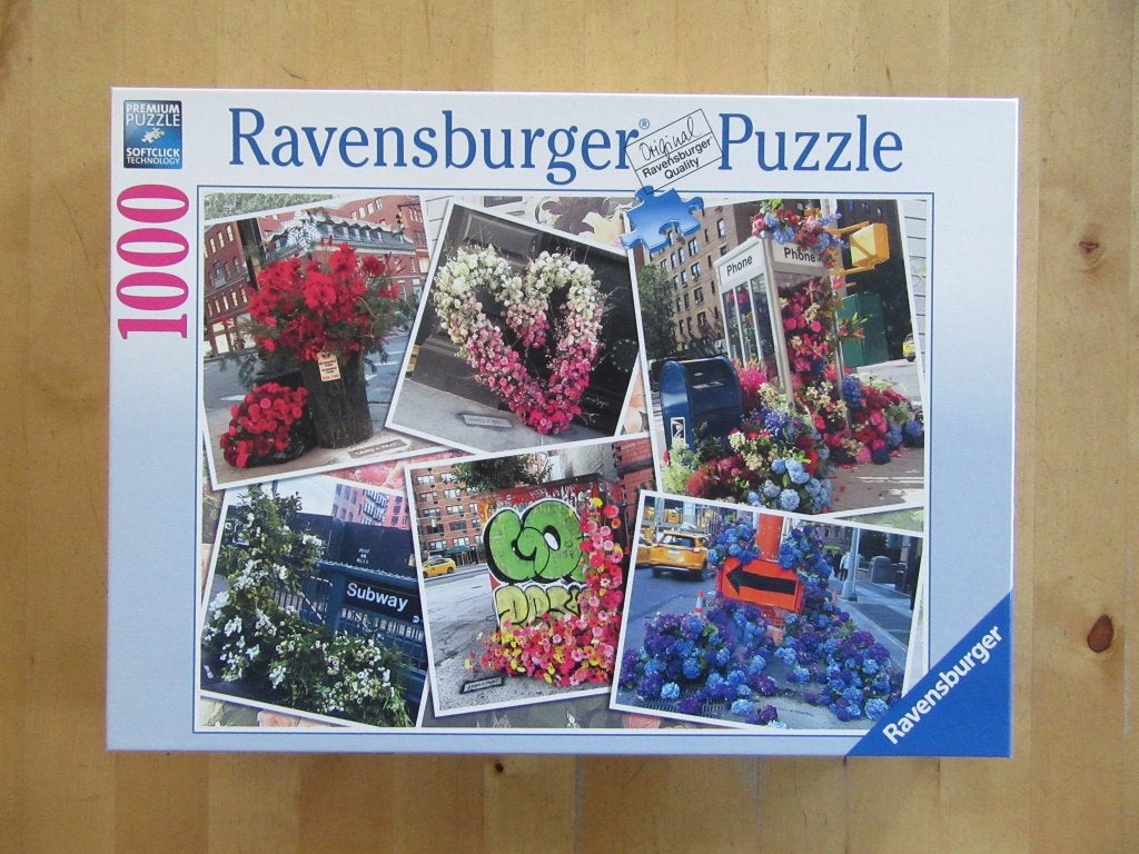 Ravensburger New York bloemenpracht, Hobby en Vrije tijd, Ophalen, 500 t/m 1500 stukjes, Zo goed als nieuw