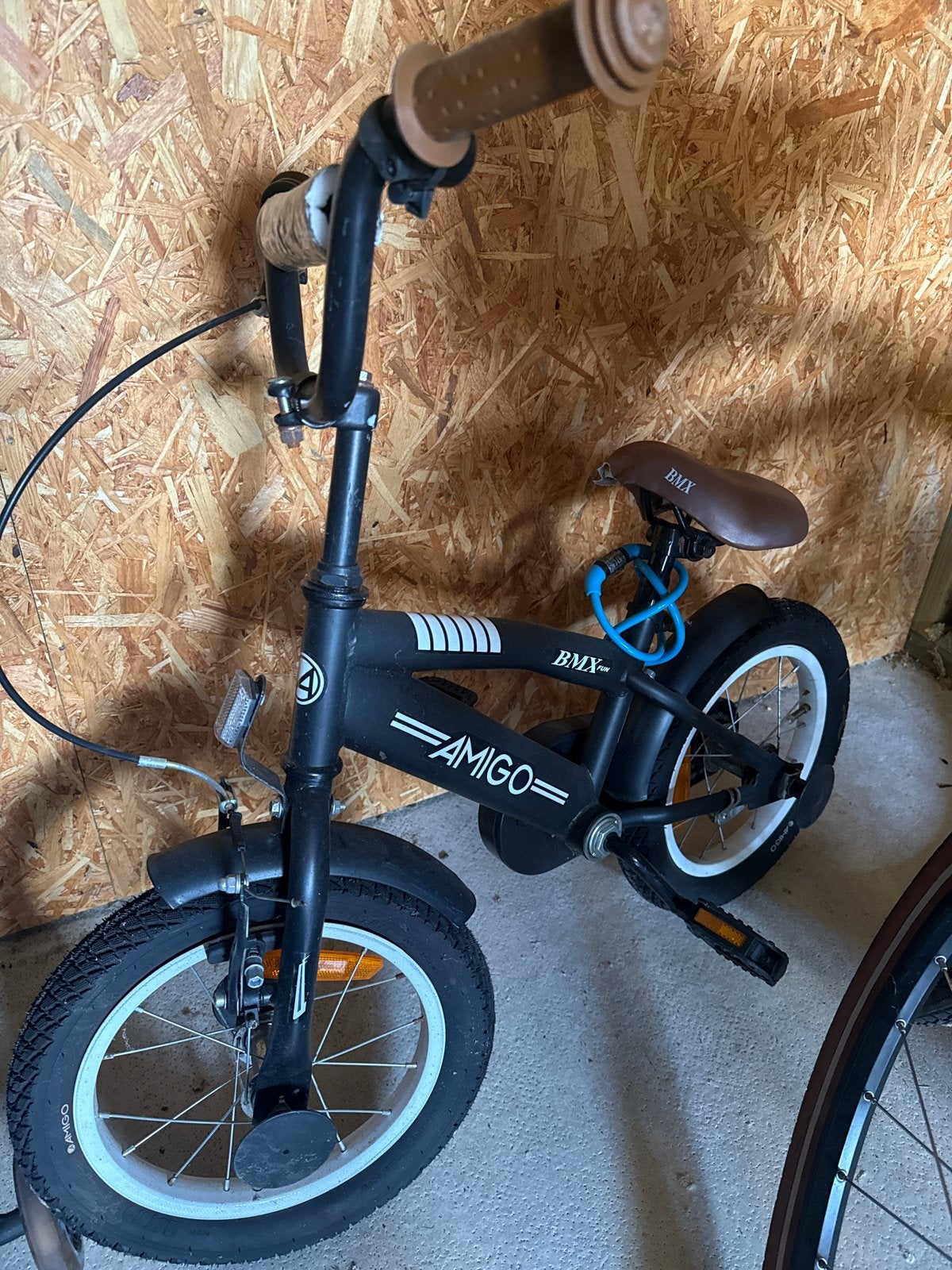Amigo BMX Fun kinderfiets - Zwart, Ophalen, Gebruikt, Staal, Velgrem