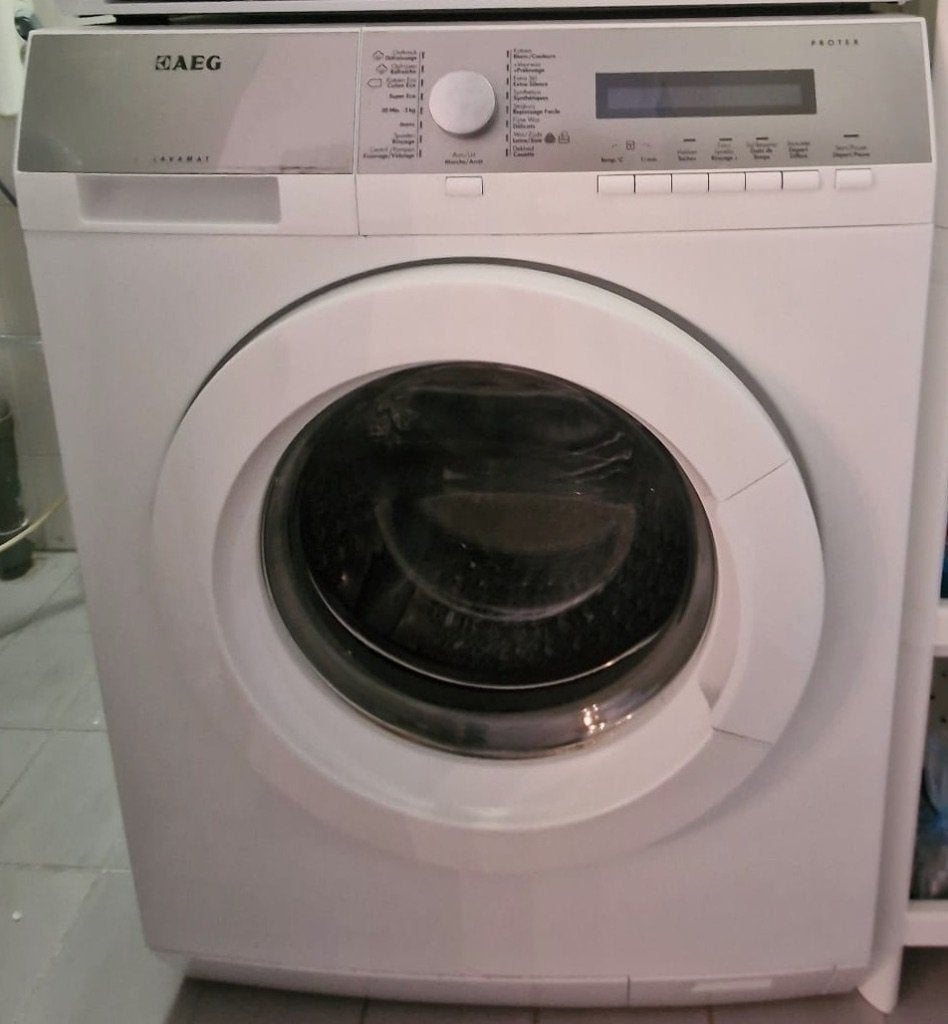 Wasmachine AEG L76685FL, Ophalen, Gebruikt, Voorlader, 85 tot 90 cm
